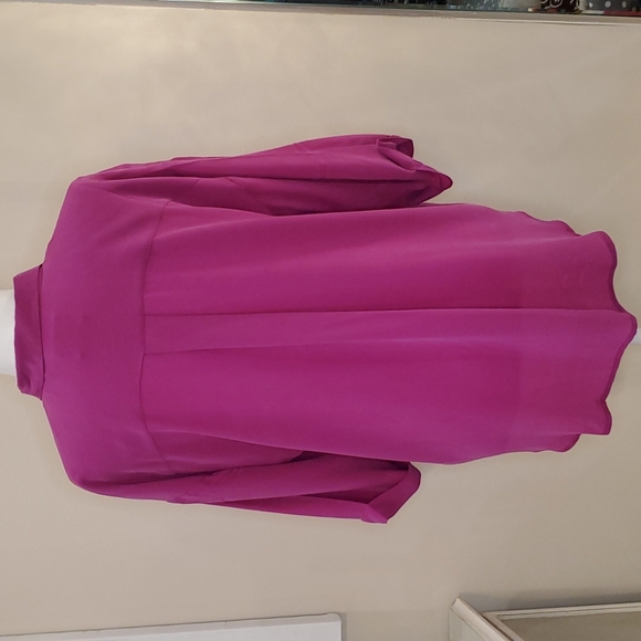 🎉HP🎉 Anthropologie Maeve 💘NWT💘 Medium Magenta 100% Silk Top!💘💜💘💜💘💜 - Picture 6 of 12